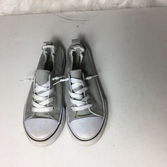 Pierre Dumas gray canvas women sneakers SZ 7M - Picture 1 of 8